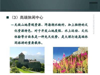 大理洱海畔 高端休閑度假旅游地產項目策劃方案